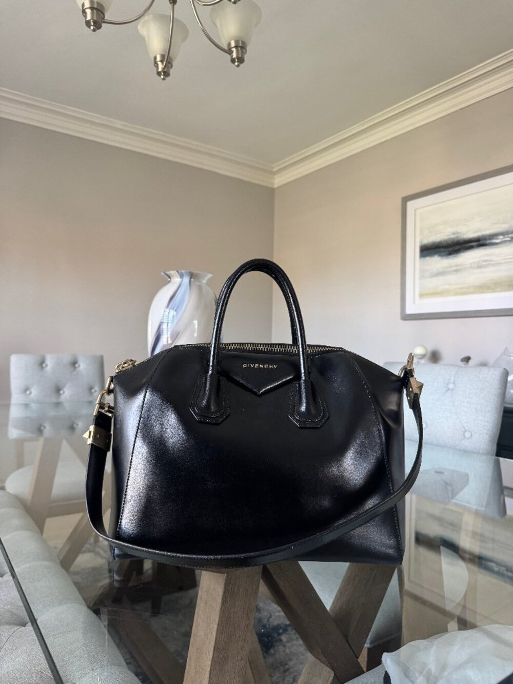 GIVENCHY LEATHER Antigona Black Medium
